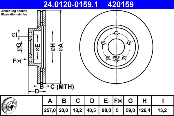 Disque de frein   24.0120-0159.1