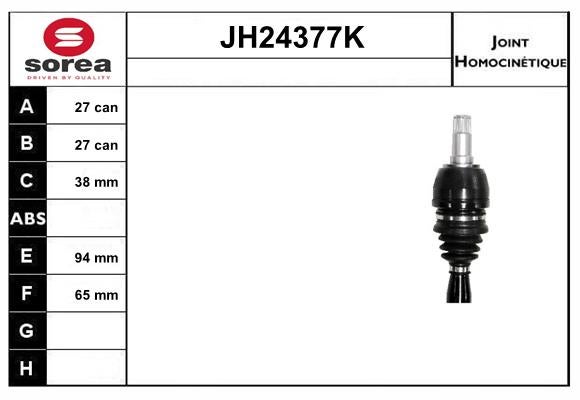 Jeu de joints, arbre de transmission SNRA
