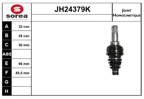 Jeu de joints, arbre de transmission SNRA
