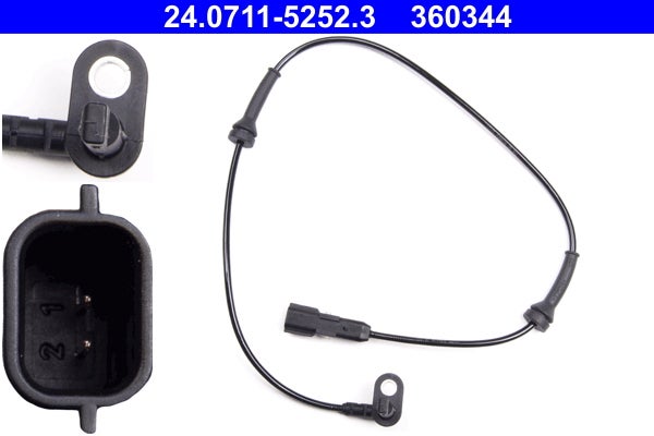 Capteur, vitesse de roue   24.0711-5252.3