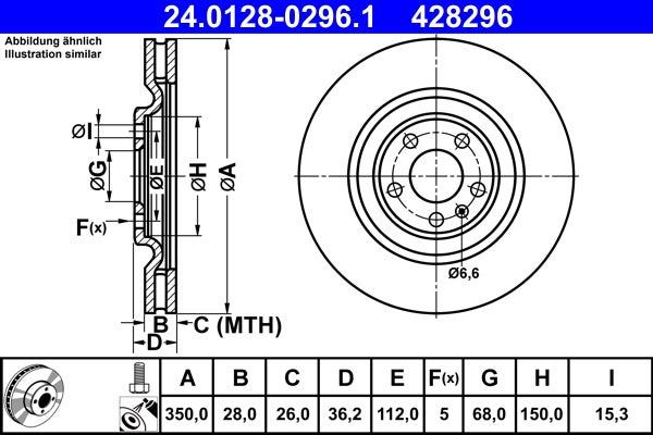 Disque de frein   24.0128-0296.1