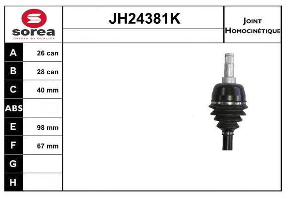 Jeu de joints, arbre de transmission SNRA